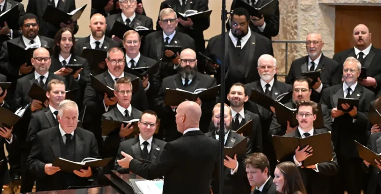 The Orpheus Male Chorus of Phoenix performing live in Sun City under the direction of their conductor.