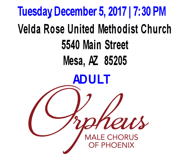 AdultVelda Rose Orpheus Male Chorus of Phoenix